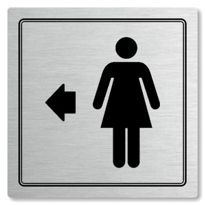 Piktogram WC ženy vlevo